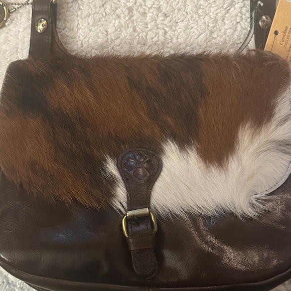 Patricia Nash Brown and White hair on cowhide Cavalino collection - Picture 2 of 4
